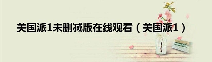 美国派1未删减版在线观看（美国派1）