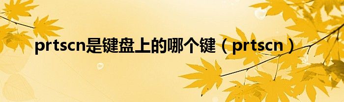 prtscn是键盘上的哪个键（prtscn）