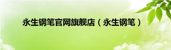 永生钢笔官网旗舰店（永生钢笔）