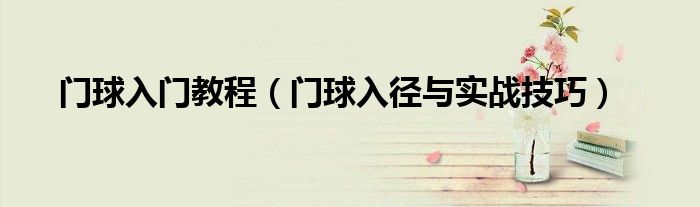 门球入门教程（门球入径与实战技巧）