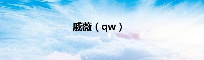 戚薇（qw）