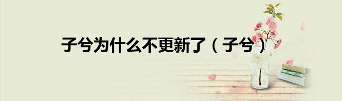 子兮为什么不更新了（子兮）