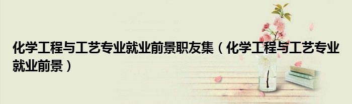 化学工程与工艺专业就业前景职友集（化学工程与工艺专业就业前景）