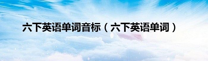 六下英语单词音标（六下英语单词）