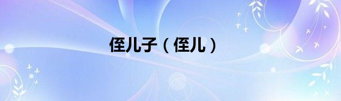 侄儿子（侄儿）