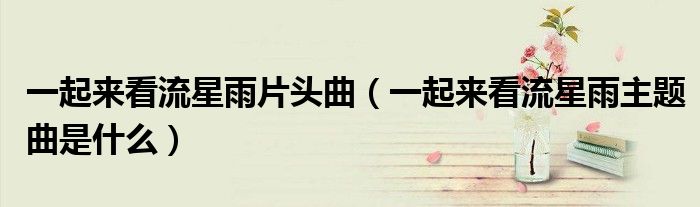 一起来看流星雨片头曲（一起来看流星雨主题曲是什么）