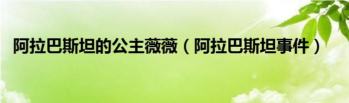 阿拉巴斯坦的公主薇薇（阿拉巴斯坦事件）