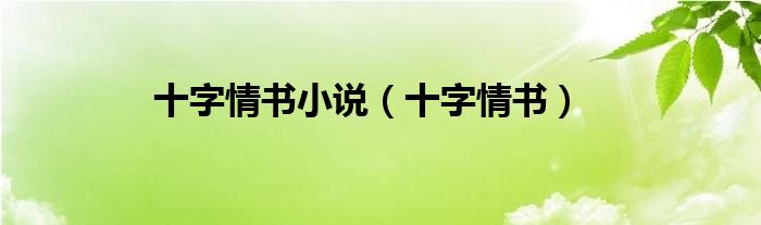 十字情书小说（十字情书）