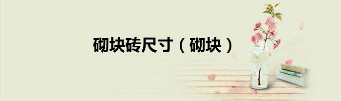 砌块砖尺寸（砌块）