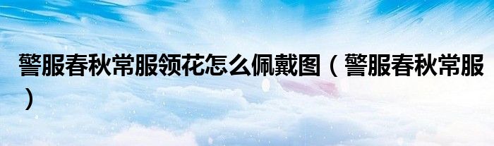 警服春秋常服领花怎么佩戴图（警服春秋常服）
