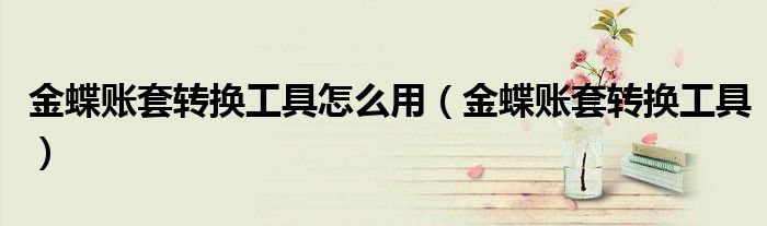 金蝶账套转换工具怎么用（金蝶账套转换工具）