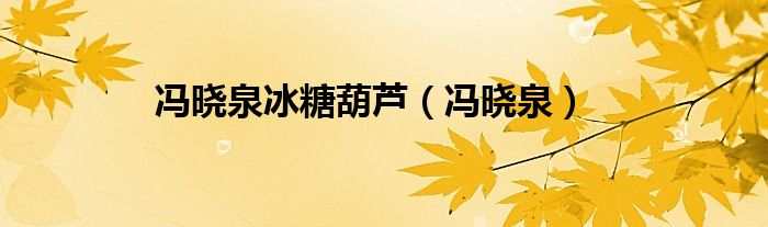 冯晓泉冰糖葫芦（冯晓泉）