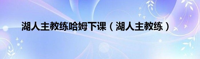 湖人主教练哈姆下课（湖人主教练）