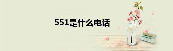 551是什么电话