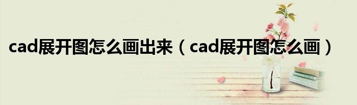 cad展开图怎么画出来（cad展开图怎么画）