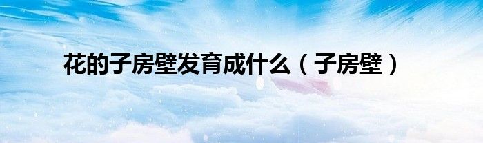 花的子房壁发育成什么（子房壁）