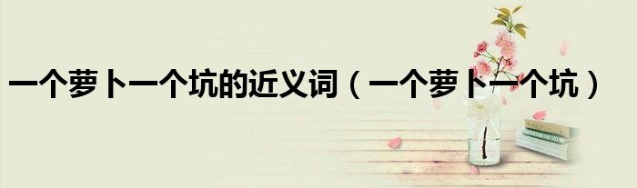 一个萝卜一个坑的近义词（一个萝卜一个坑）