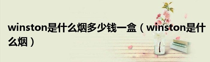 winston是什么烟多少钱一盒（winston是什么烟）