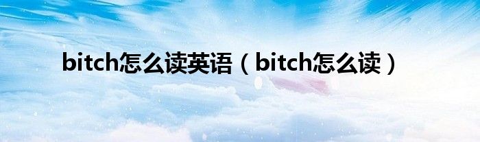 bitch怎么读英语（bitch怎么读）