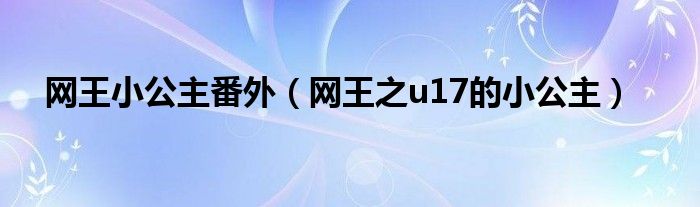 网王小公主番外（网王之u17的小公主）