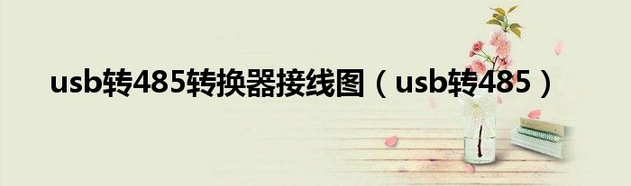usb转485转换器接线图（usb转485）