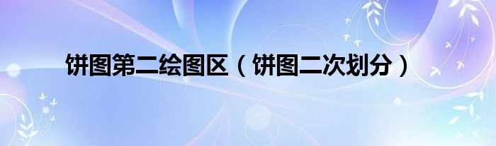 饼图第二绘图区（饼图二次划分）