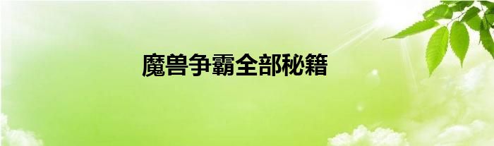 魔兽争霸全部秘籍