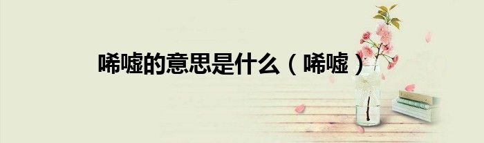 唏嘘的意思是什么（唏嘘）