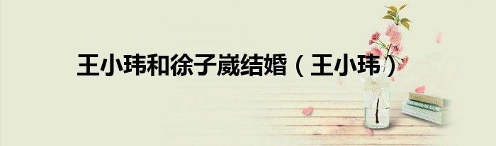 王小玮和徐子崴结婚（王小玮）