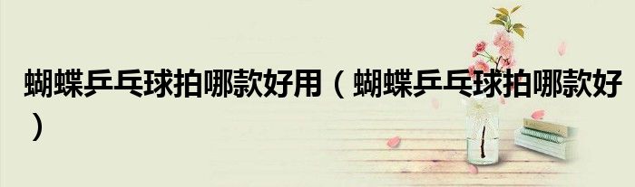 蝴蝶乒乓球拍哪款好用（蝴蝶乒乓球拍哪款好）