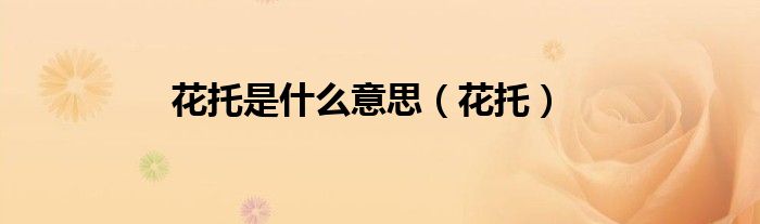 花托是什么意思（花托）