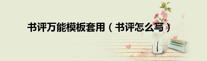 书评万能模板套用（书评怎么写）