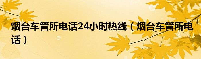 烟台车管所电话24小时热线（烟台车管所电话）
