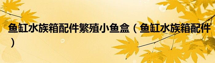 鱼缸水族箱配件繁殖小鱼盒（鱼缸水族箱配件）