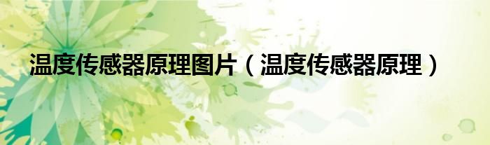 温度传感器原理图片（温度传感器原理）