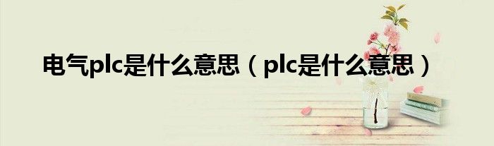 电气plc是什么意思（plc是什么意思）