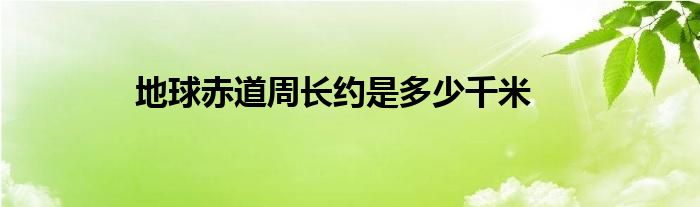 地球赤道周长约是多少千米