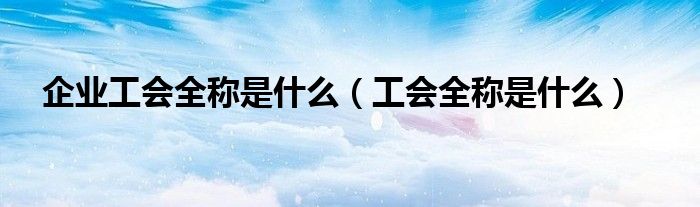 企业工会全称是什么（工会全称是什么）