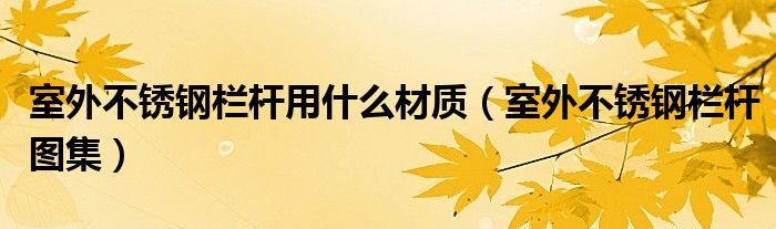 室外不锈钢栏杆用什么材质（室外不锈钢栏杆图集）
