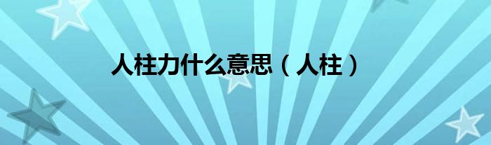 人柱力什么意思（人柱）