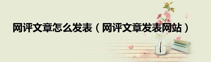 网评文章怎么发表（网评文章发表网站）