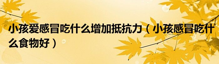 小孩爱感冒吃什么增加抵抗力（小孩感冒吃什么食物好）
