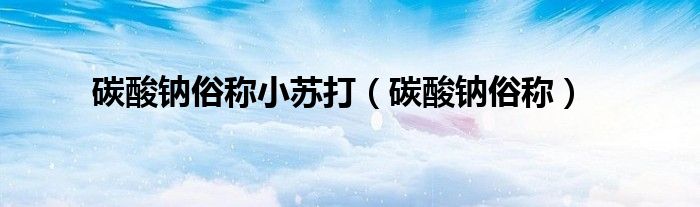 碳酸钠俗称小苏打（碳酸钠俗称）