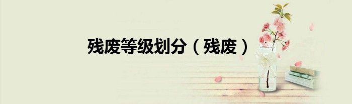 残废等级划分（残废）
