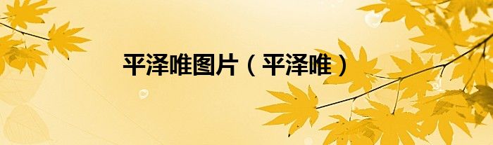 平泽唯图片（平泽唯）
