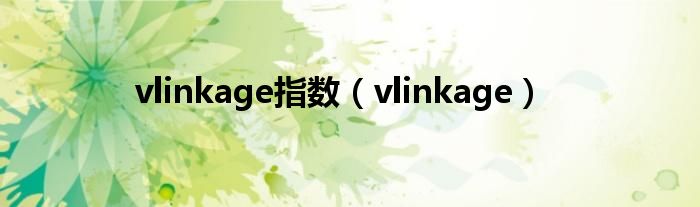 vlinkage指数（vlinkage）