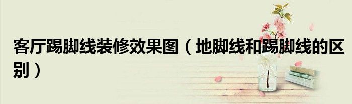 客厅踢脚线装修效果图（地脚线和踢脚线的区别）