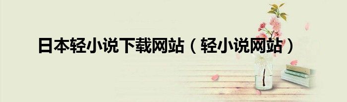 日本轻小说下载网站（轻小说网站）