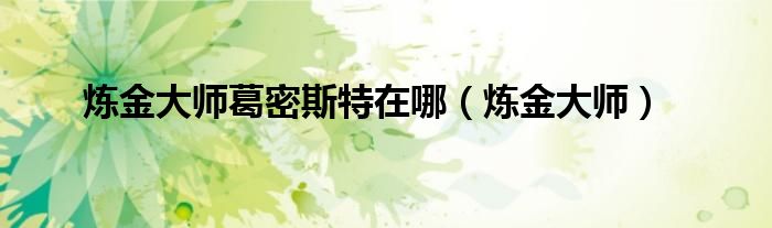炼金大师葛密斯特在哪（炼金大师）