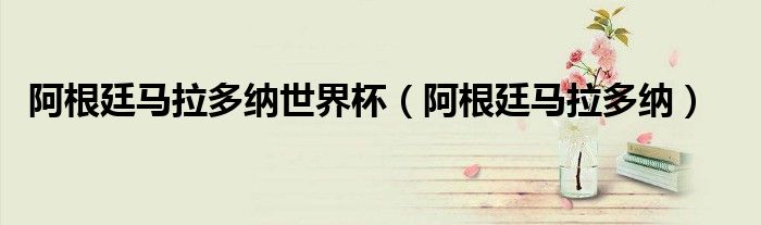 阿根廷马拉多纳世界杯（阿根廷马拉多纳）